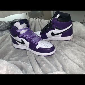 Court purple white jordan 1